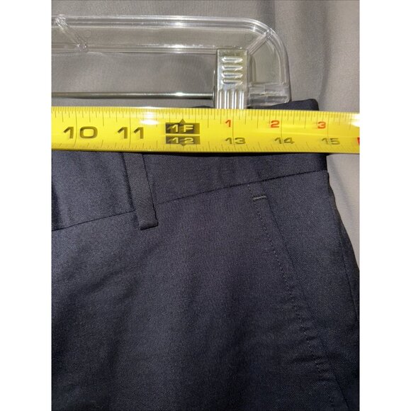 Emporio Armani Pants Womens 40 US size 6 Wool Blend Navy Blue Lowrise Slacks - Picture 10 of 12